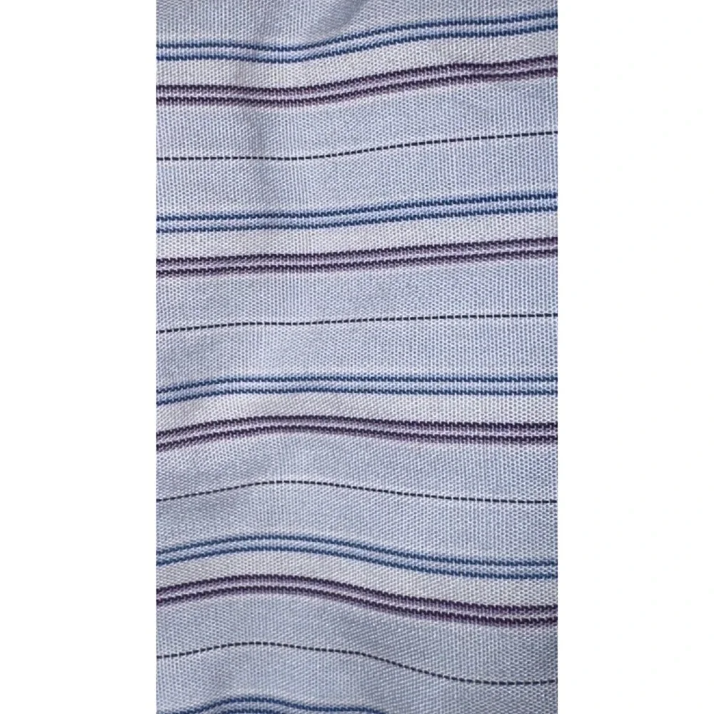 Banana Republic Mens Fitted Striped Button Down Shirt Blue Purple Large L SU07